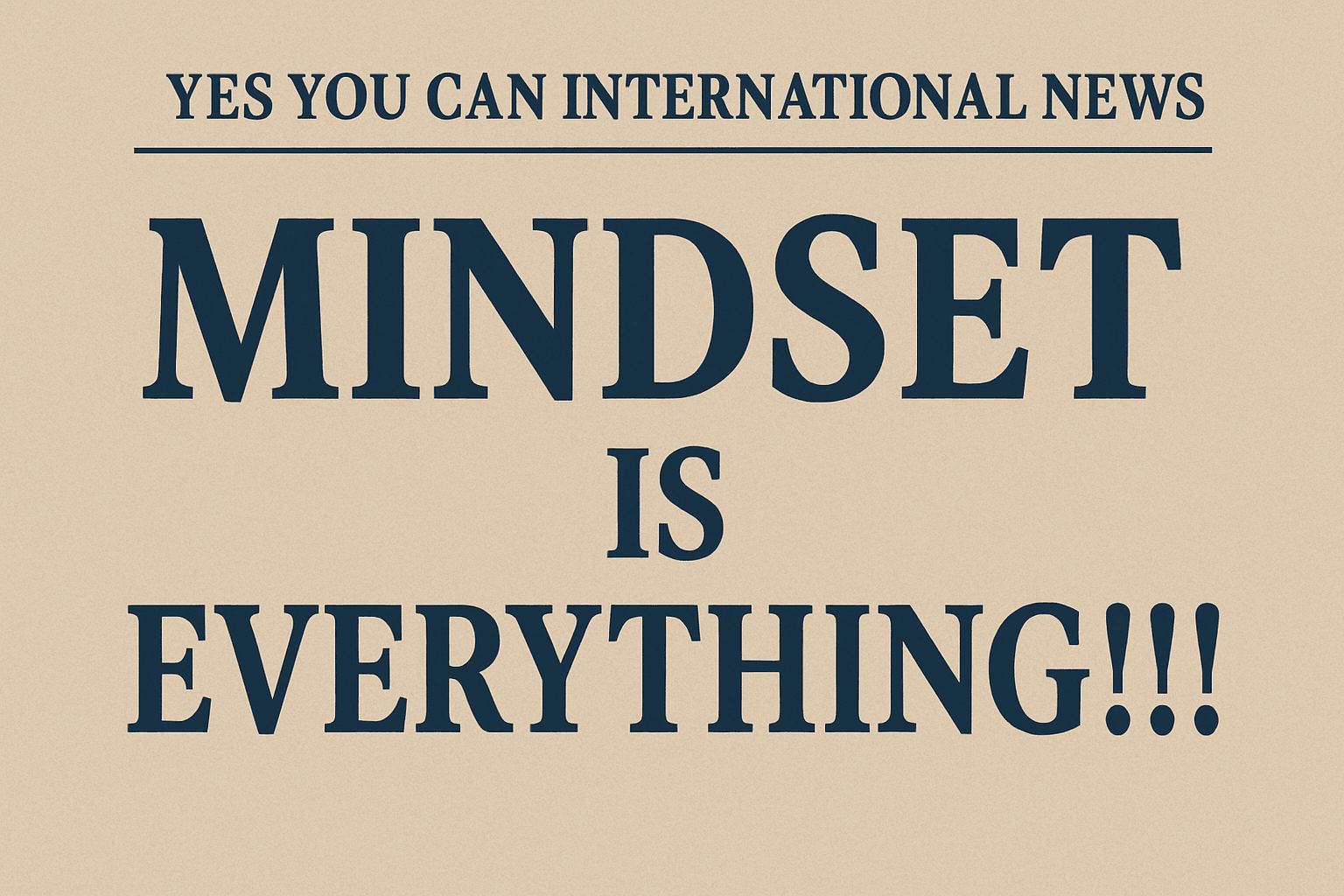 Yes You Can International News